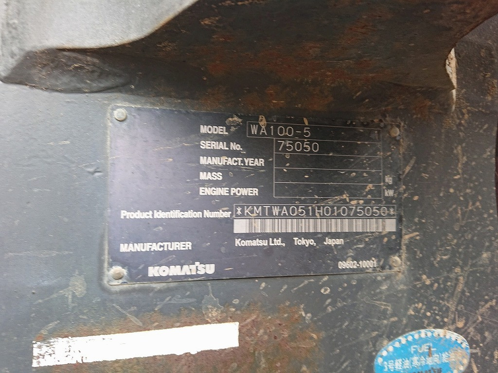 ALAT BERAT KOMATSU WA100-5